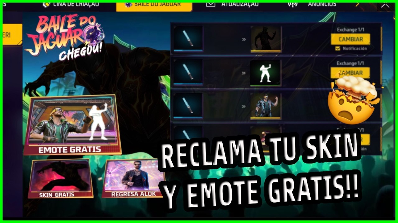 🎁 NUEVO EVENTO “BAILE DEL JAGUAR” 🐆 | SKIN Y EMOTE GRATIS + ALOK EN EL CARNAVAL 🔥 FF latam