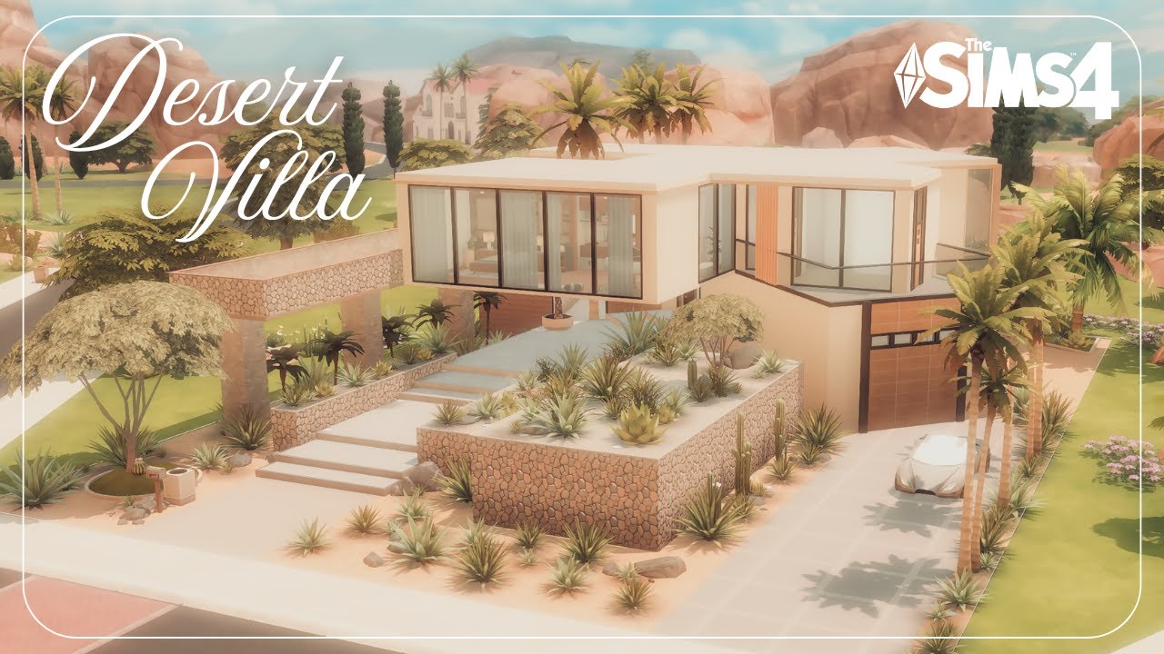 🧡💛Desert Villa - The Sims 4 | Modern Big House |Stop Motion Build | No CC