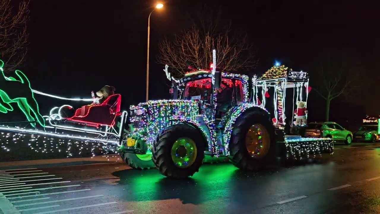 Verlichte tractor optocht Oost Zeeuws Vlaanderen 2025 Hulst
