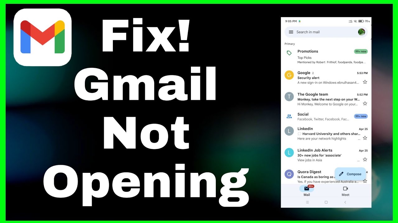 How to Fix Gmail App Not Opening Problem