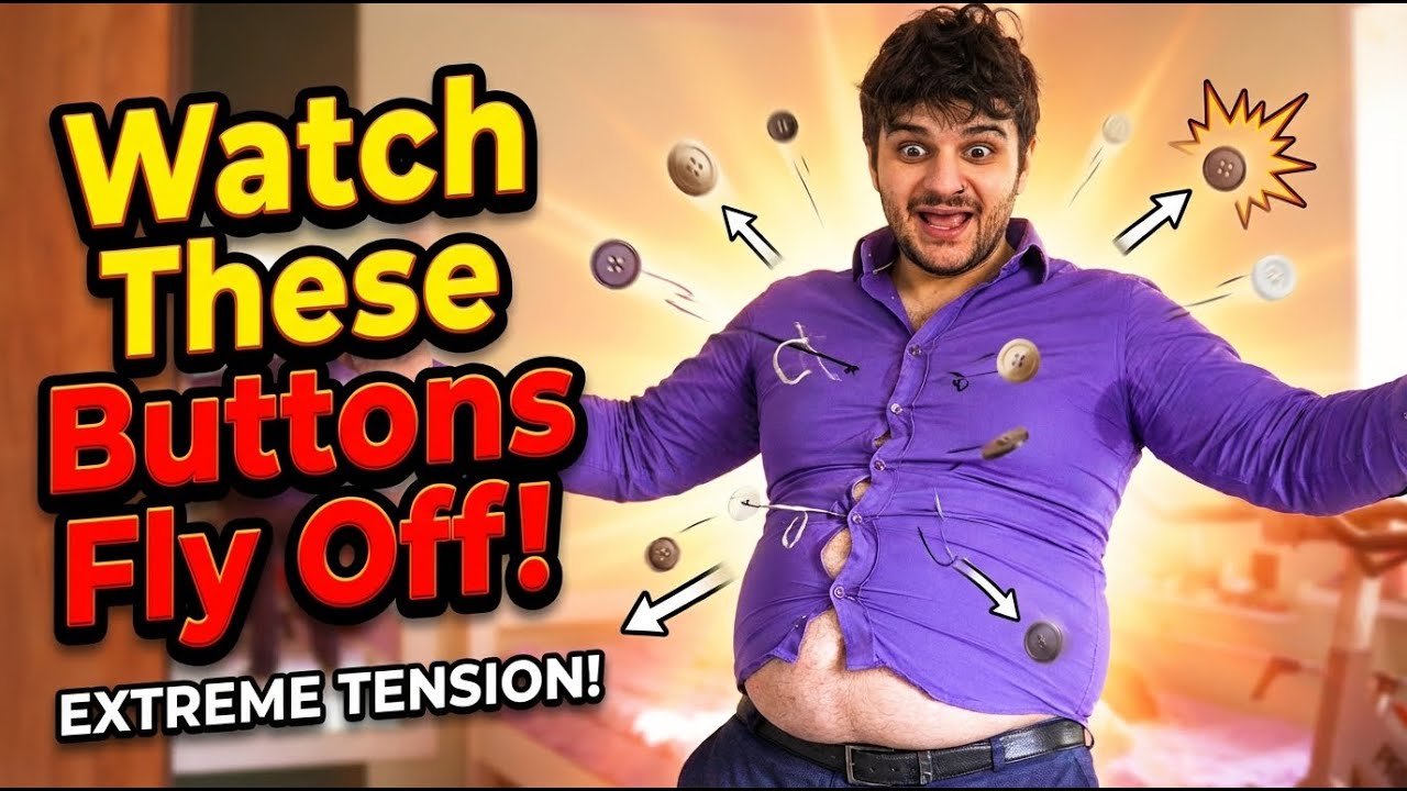 The Button Popping Challenge: Trying on Old Clothes (Gainer, Stuffed Belly, Weight Gain)