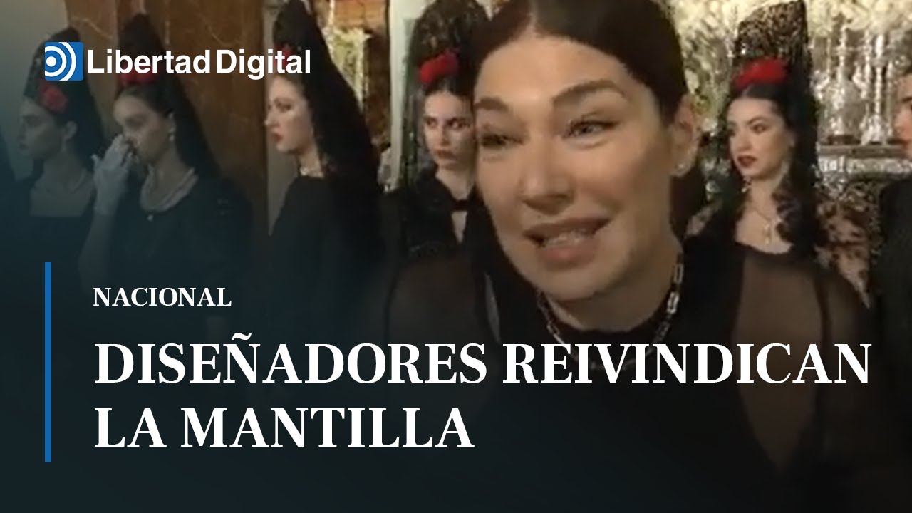 Un grupo de modelos reivindican la mantilla como elemento indispensable para la Semana Santa