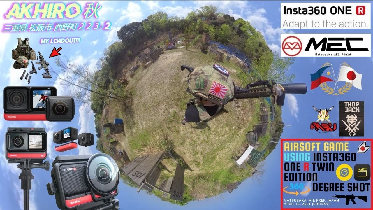 LIVE ACTION AIRSOFT GAME USING INSTA360 ONE R TWIN EDITION ( DUAL-LENS 360° VIDEO @ 5.7K 30FPS) HD!!