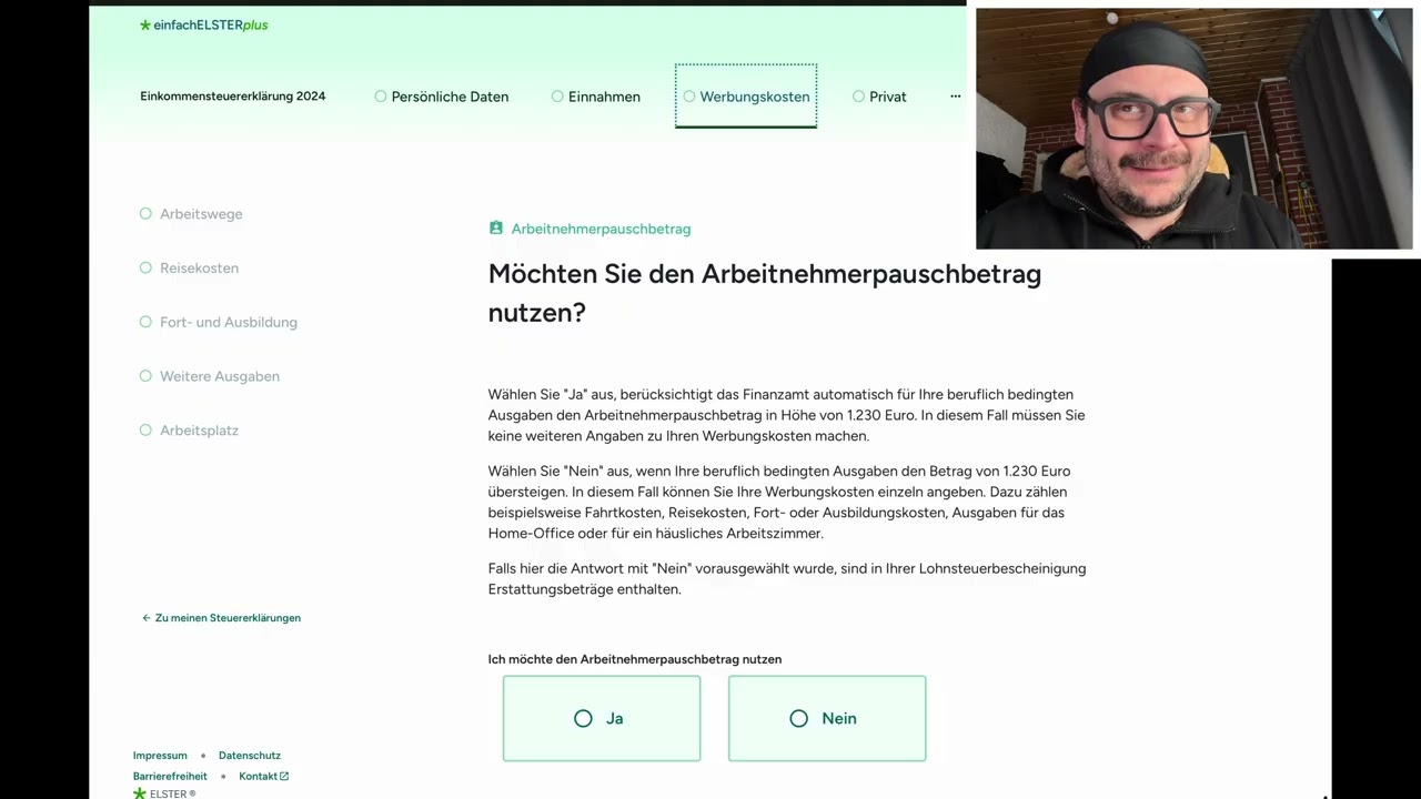 Steuererklärung (Angestellter) selber machen EinfachElsterPlus & Geld zurückholen kurz Anleitung