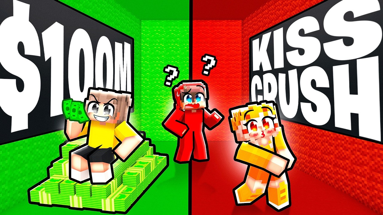 KISS YOUR CRUSH OR $100,000,000 in Minecraft?