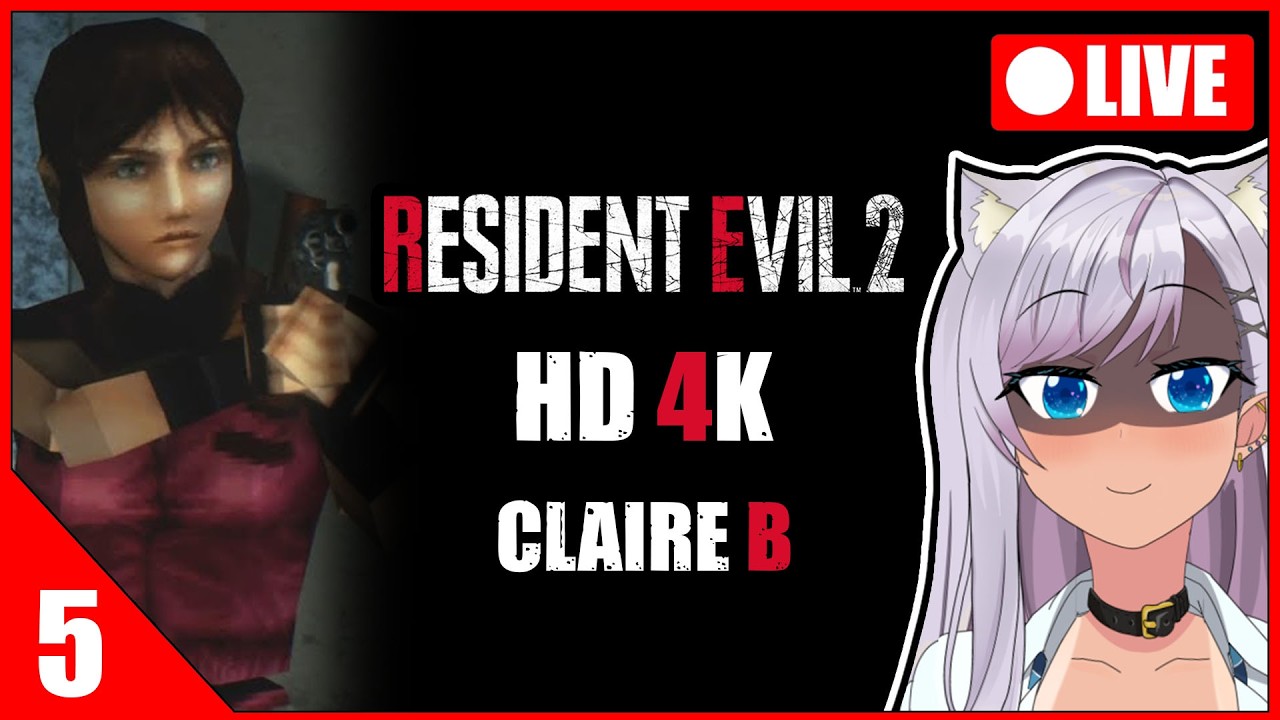 Resident Evil 2 HD - Claire B Scenario - Racoon City Police Department LEON [PS5 1080p/60FPS]