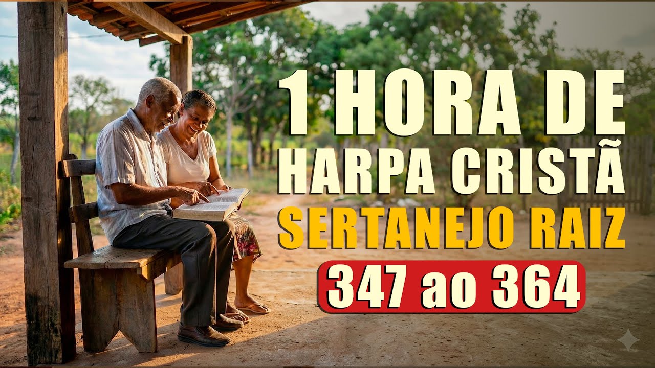 1 hora de Hinos da Harpa - Harpa Cristã Sertanejo Raiz - Hinos 347 ao 364