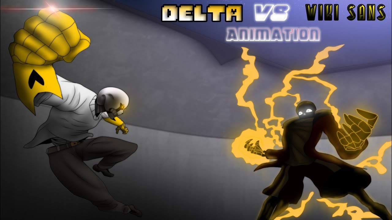 (Fan) Delta sans vs Wiki sans (Fan) /Fight animation. (Stick nodes)