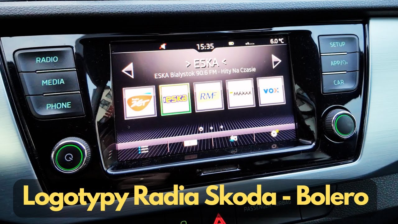 Ustawienie logo stacji radiowych Skoda BOLERO / fabia / rapid / octavia #skoda #bolero #logo #radio