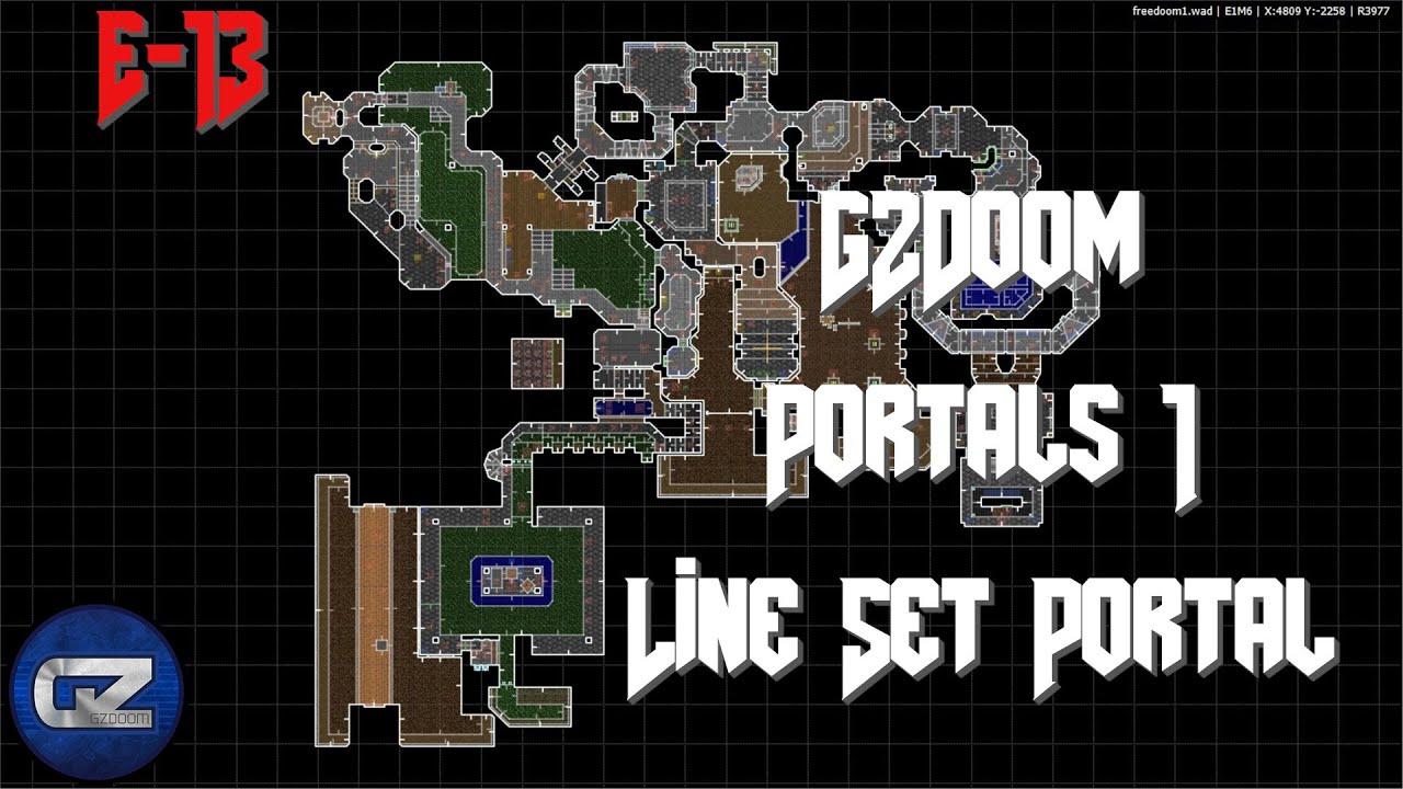 GZDoom Mapping — Порталы 1 — Портал с набором линий — Урок 13 | Ultimate Doom Builder (UDB)