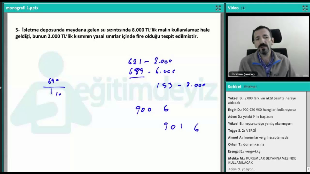 SMMM Yeterlilik Finansal Muhasebe Soru Çözümü 3