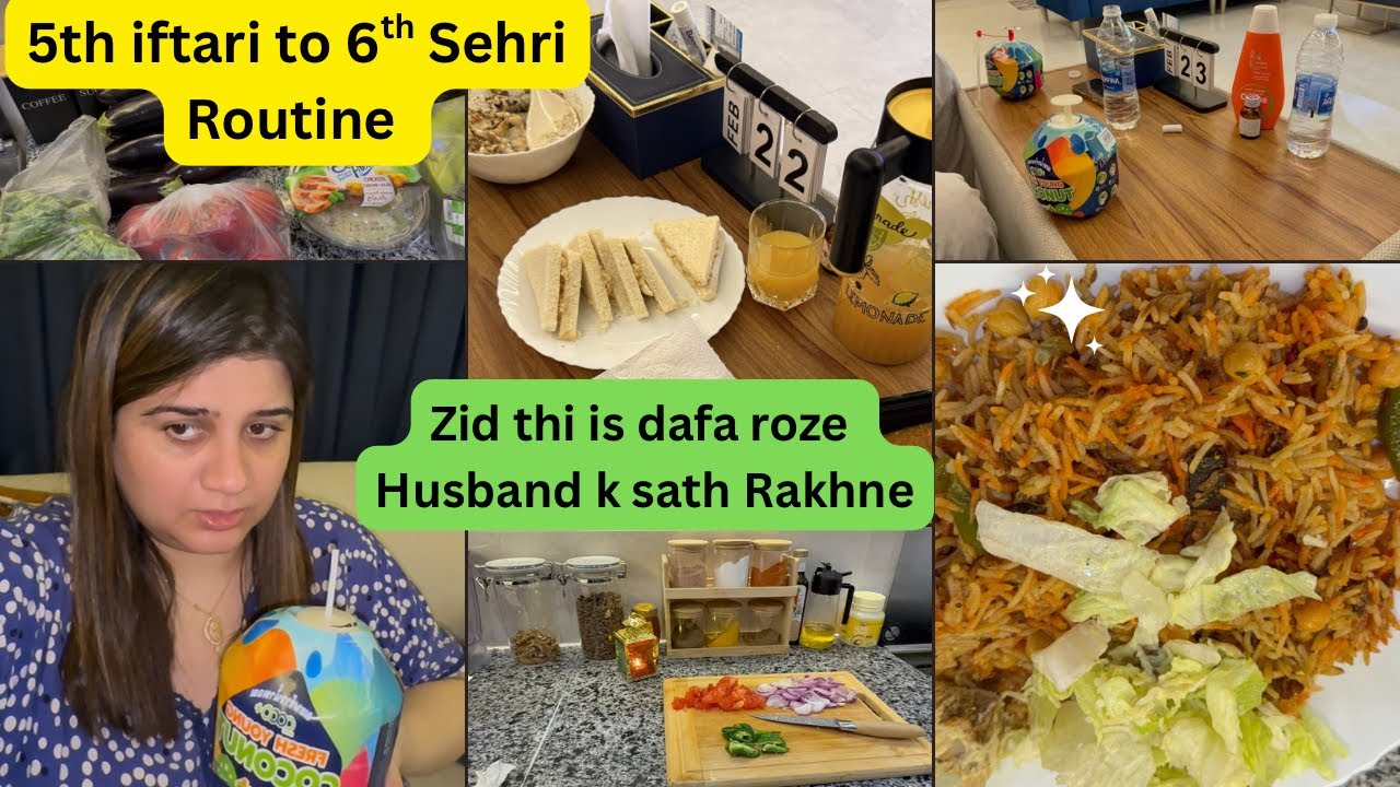 Apne Ghar Husband k Sath Roze Rakhni ki Zid thi || 5th iftari to 6 Sehri Routine || Swetie G
