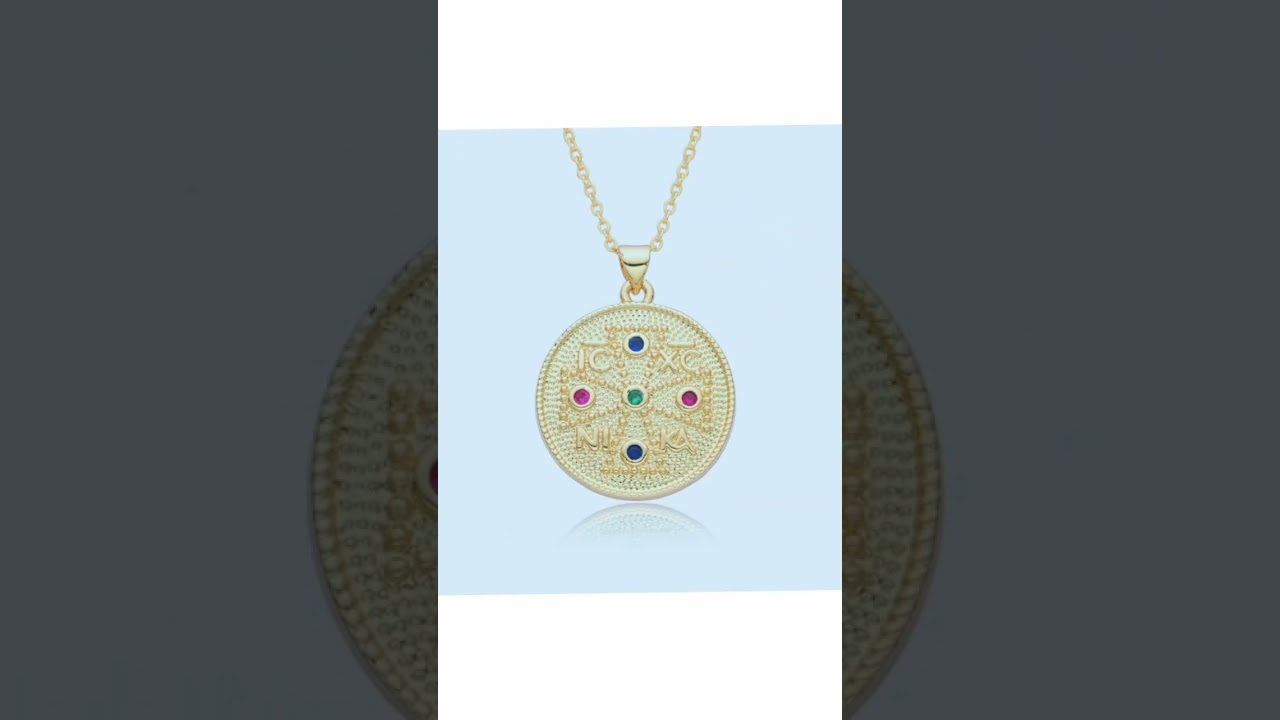 ICXC NIKA & St. Helen Constantine Byzantine Necklace 