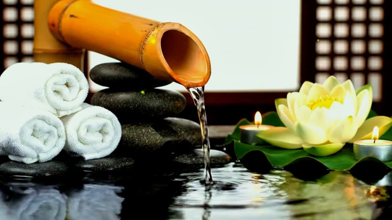 Sleep Instantly 🌿 Powerful Deep Sleep Music with Bamboo Water Fountain