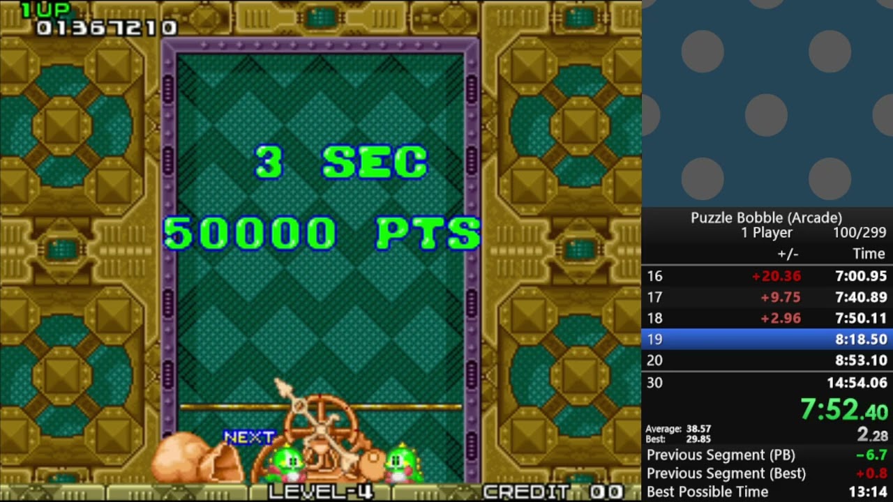 【RTA】パズルボブル - 1 Player [14m41s]