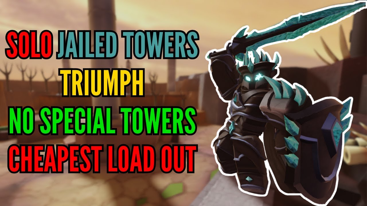 Solo Jailed Towers Triumph NO SPECIAL TOWERS (CHEAPEST LOAD OUT) | Roblox Tower Defense Simulator