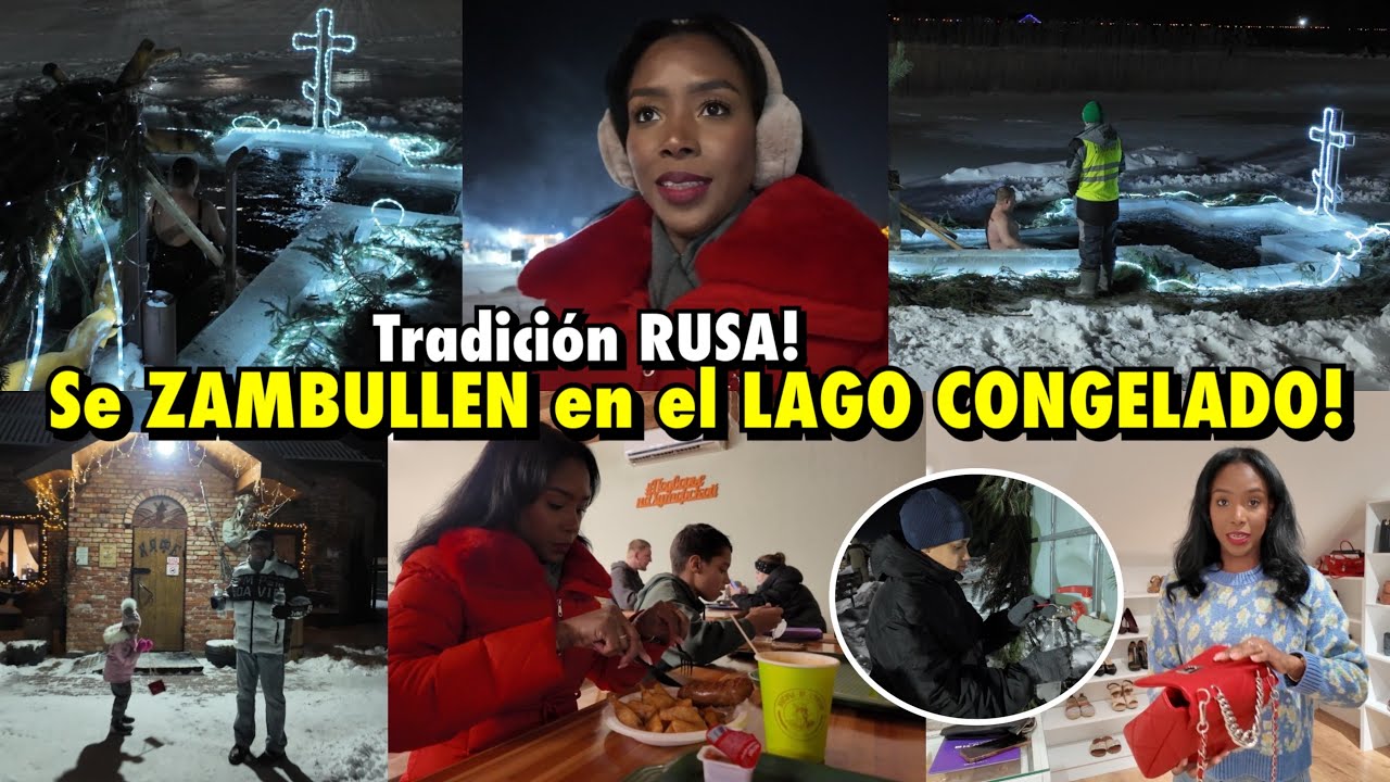 TRADICIÓN RUSA🇷🇺 EPIFANÍA ORTODOXA🙏 SE ZAMBULLEN EN LAGO CONGELADO DE NOCHE🥶 AGUA BENDITA 18Dic 2026