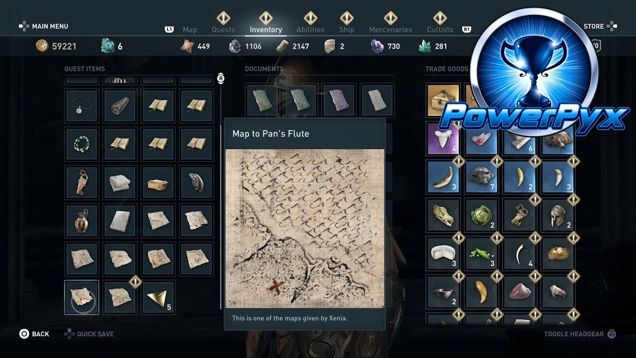 Assassin's Creed Odyssey &mdash; прохождение поиска сокровищ Throw the Dice (флейта Пана и лира Аполлона)
