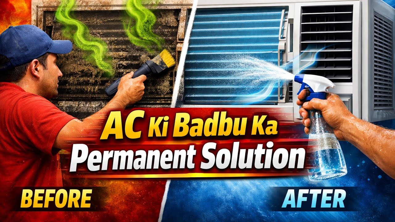 👆👆 AC Ki Badbu Ka Permanent Solution | AC Servicing At Home🏠