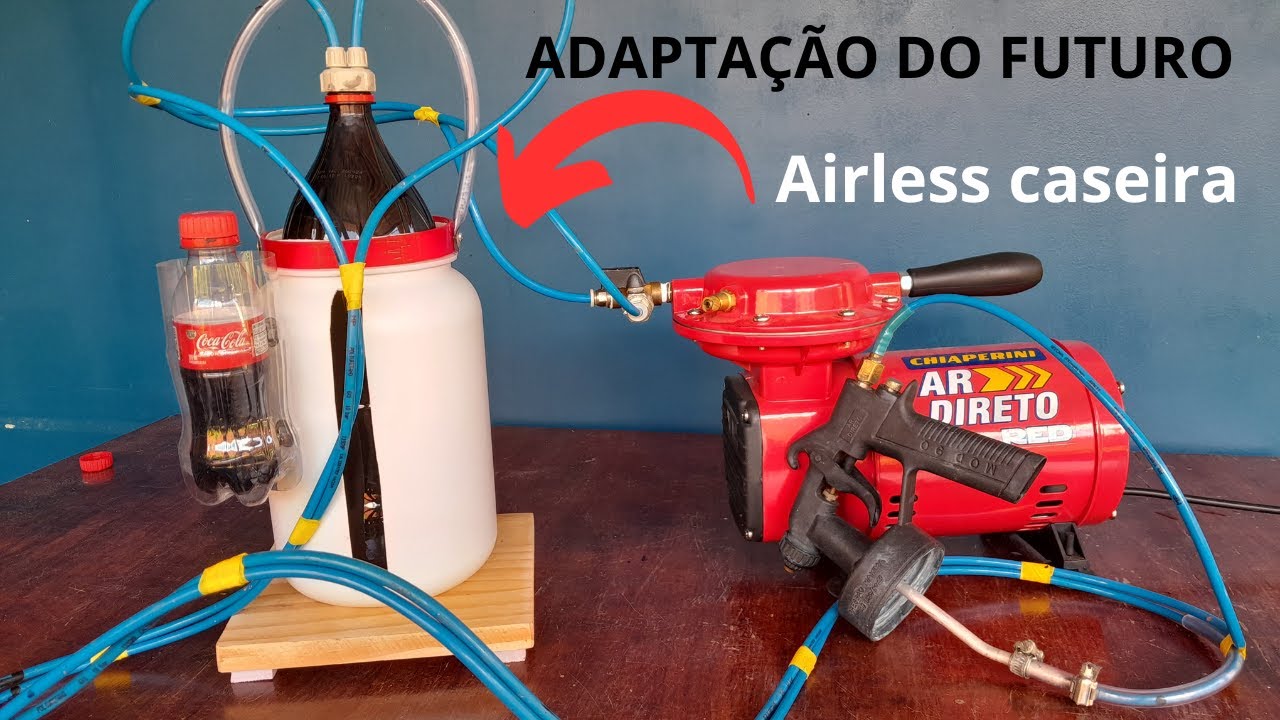 ADAPTAÇÃO ESPETACULAR ! TRANSFORME UM COMPRESSOR DE AR DIRETO EM UMA AIRLESS, TODOS VÃO QUERER ASSIM