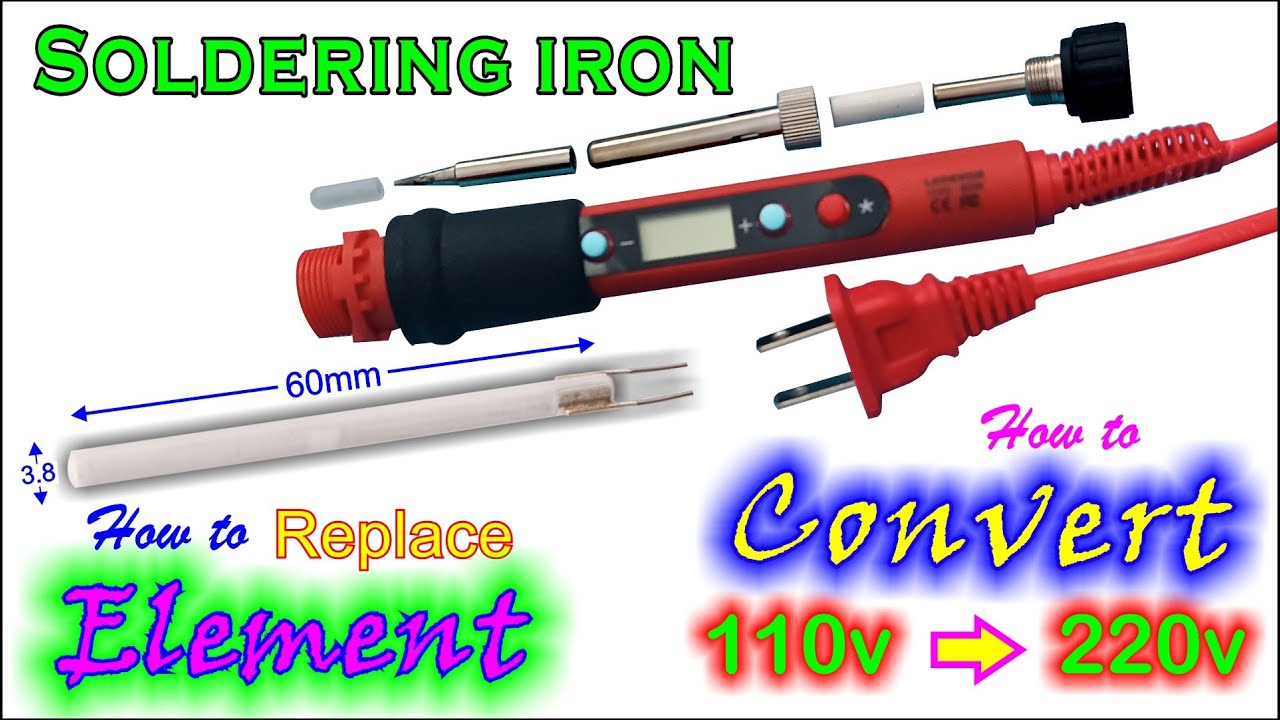 Digital Adjustable Soldering iron differences between 220v and 110v Heating Elements.