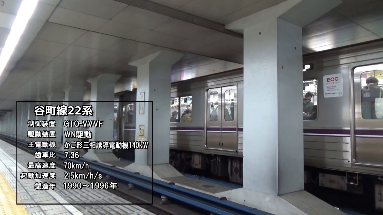 【イイ音♪】大阪谷町線の地下に響くVVVFサウンド集［22系日立GTO・32系三菱IGBT］