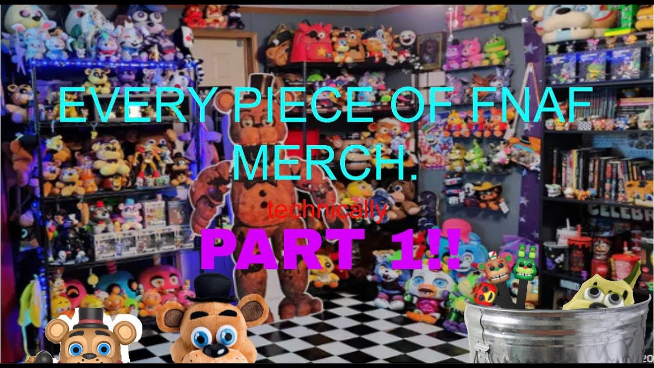 EVERY PIECE OF FIVE NIGHTS AT FREDDY'S MERCHANDISE! (Part 1, sanshee, arcade vinyl and PEZ)