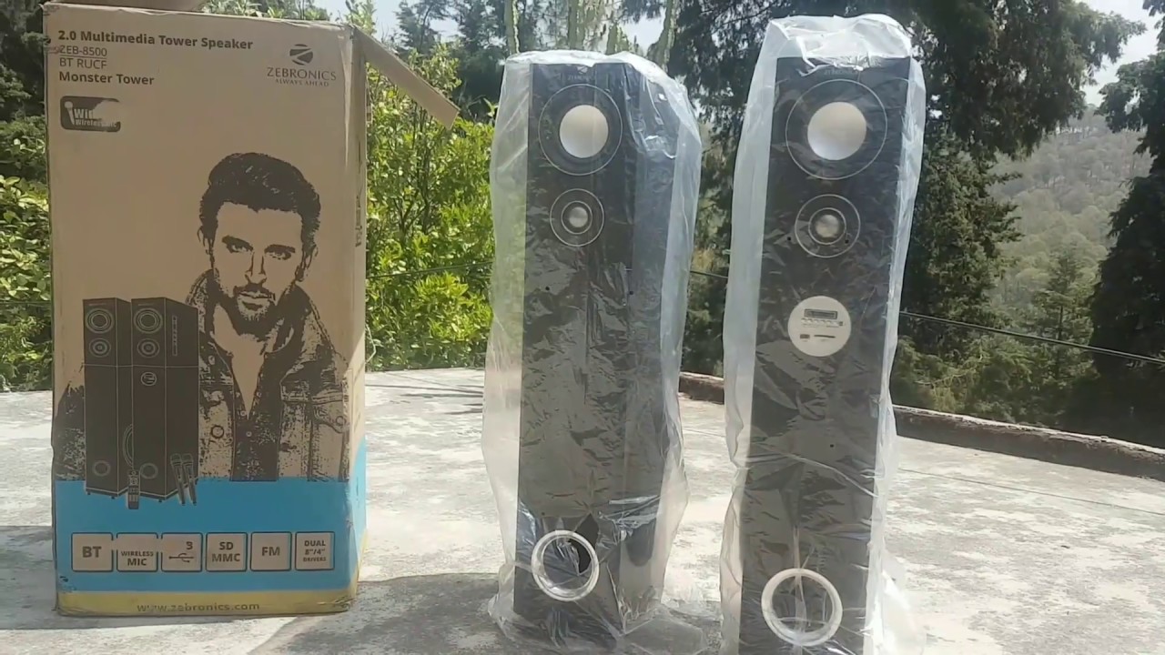 Zebronic ZEB-8500 Tower speaker unboxing  (MONSTER TOWER)
