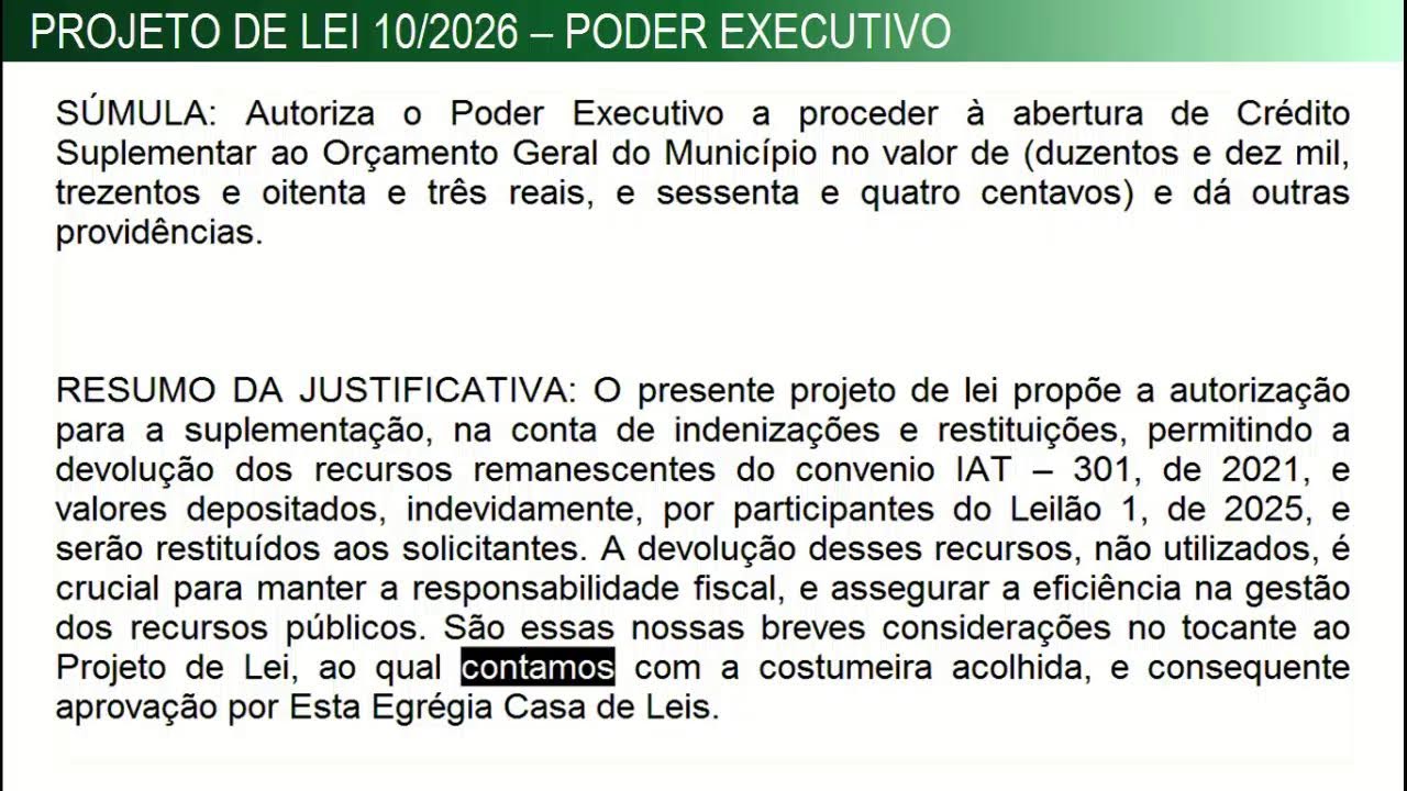 2ª Sessão Extraordinária - 20/01/2026