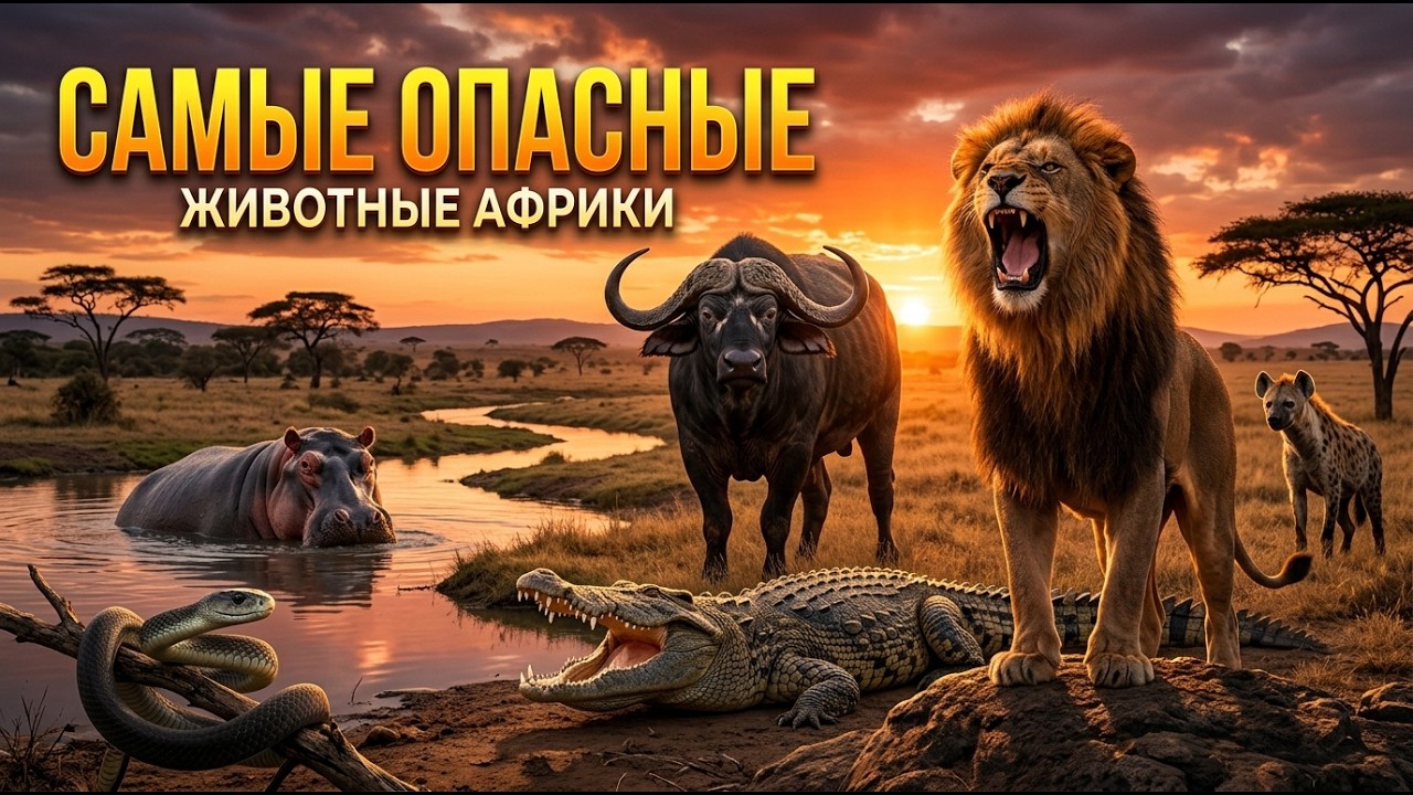Африка не прощает ошибок: 20 существ, от которых нет спасения