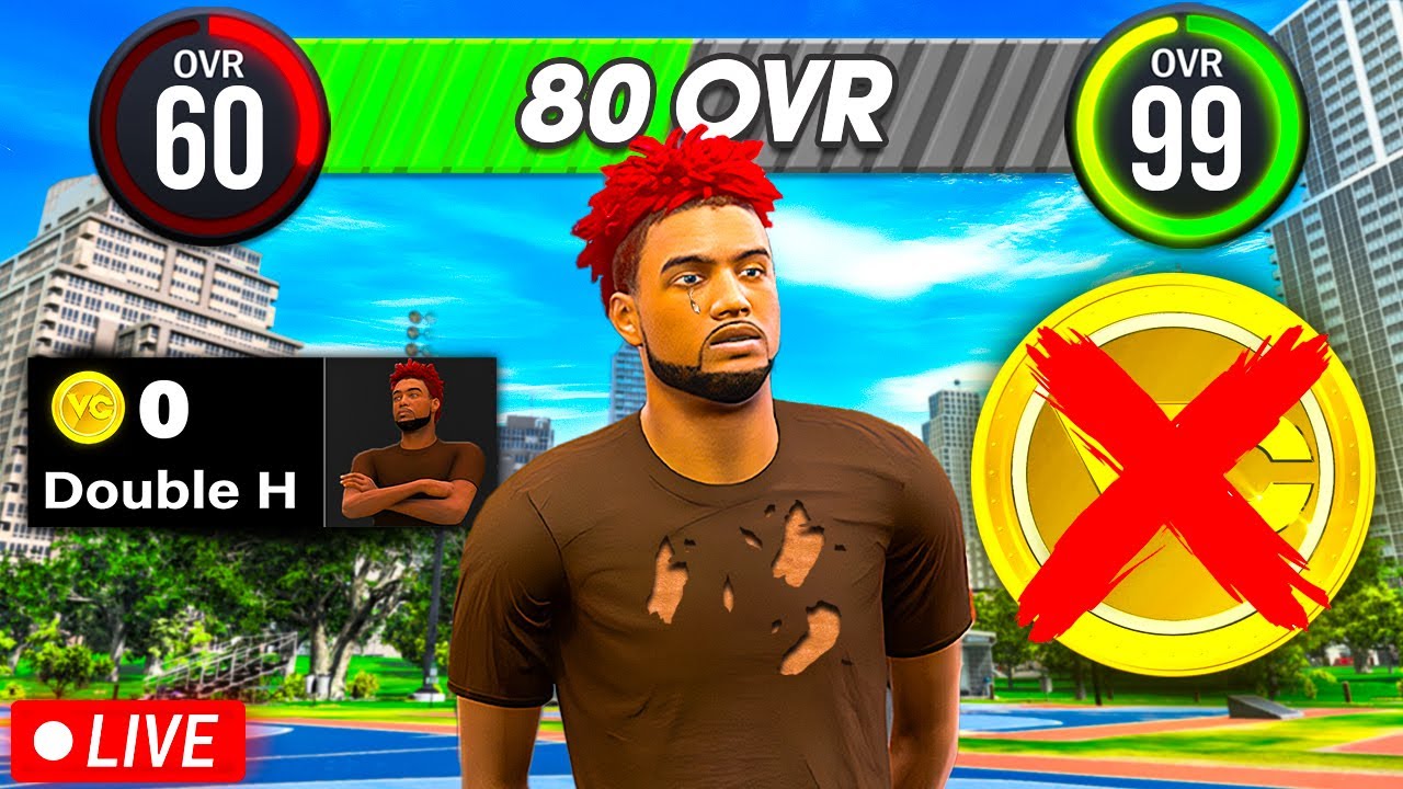 🚨60 to 99 OVR No Money Spent LIVE - 80 Overall using the Best Jumpshot on NBA 2K26! 