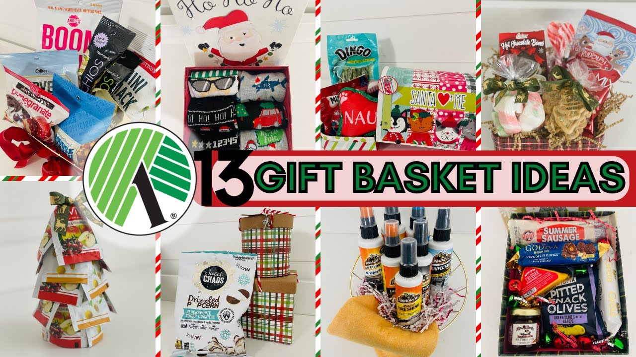 13 Dollar Tree DIY Last Minute Christmas Gift Basket Ideas