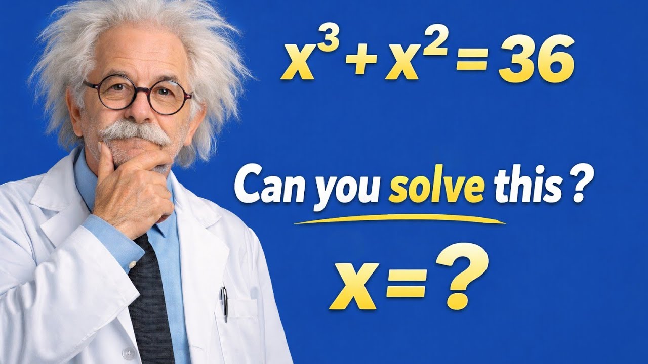 Solve This Equation Fast! | x³ + x² = 36 | Can You Find x?
