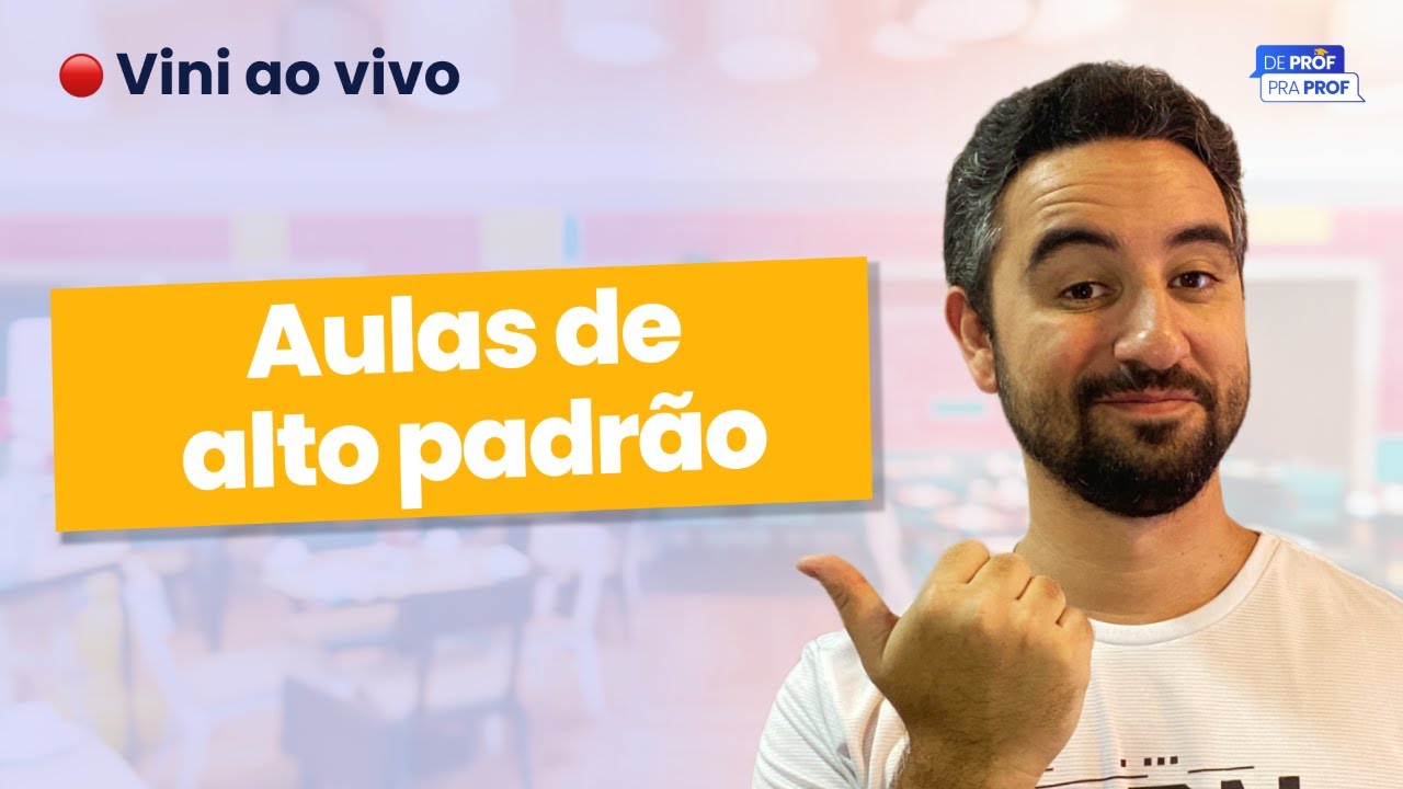 🔴 Vini ao vivo #02 - Live Semanal - Plataformas para aulas de alto padrão