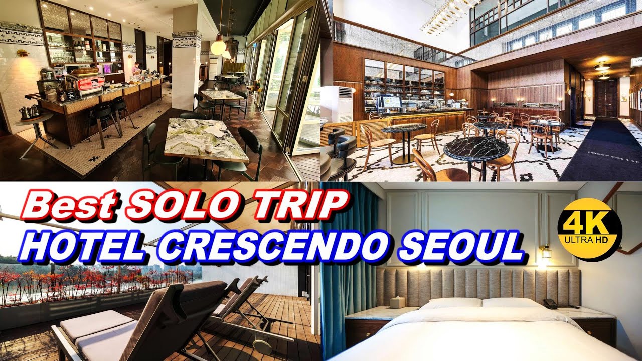 【Best SOLO TRIP Seoul】 激安 贅沢ステイ ソウル旅行 河南 素敵 レトロ雰囲気 【HOTEL CRESCENDO SEOUL】最高級シガーバー ペルシャ料理 体験 【4K】
