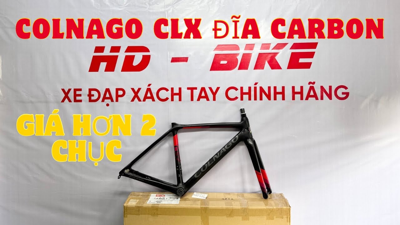 Khung Colnago CLX disc carbon mới 96% - size đứng 45 ngang 50 - giá hơn 2 chục