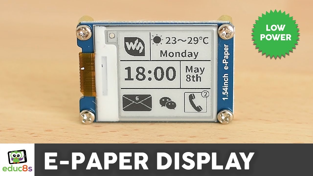 Обзор дисплея Arduino E-Paper (Waveshare 1,54 дюйма)