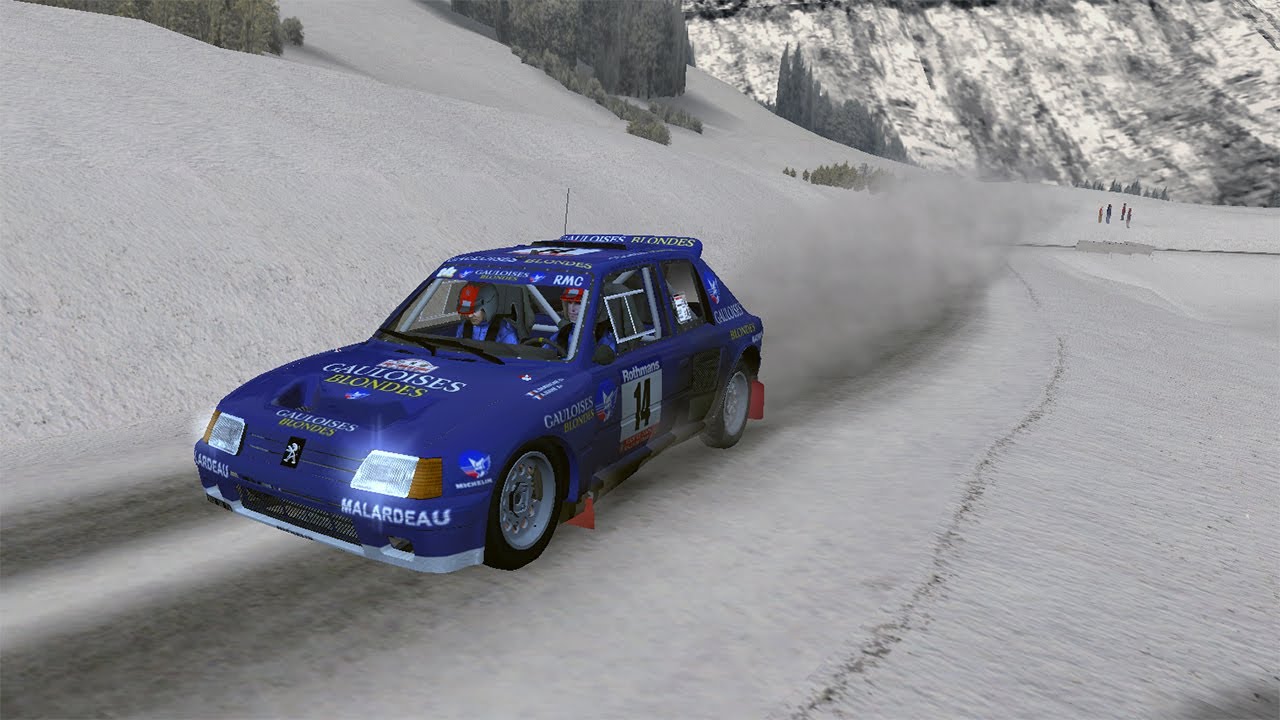 Richard Burns Rally: Joux Plane Snow, in a Peugeot 205 T16 GrpB (XBox Controller)
