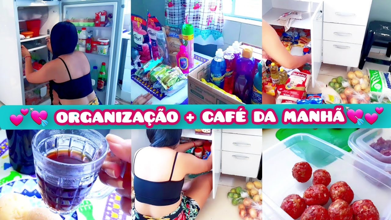 💕🥰 A VIDA É MAIS FÁCIL ORGANIZADA 💕 VLOG ORGANIZANDO MINHA DISPENSA E GELADEIRA 🙌🏻💘💕