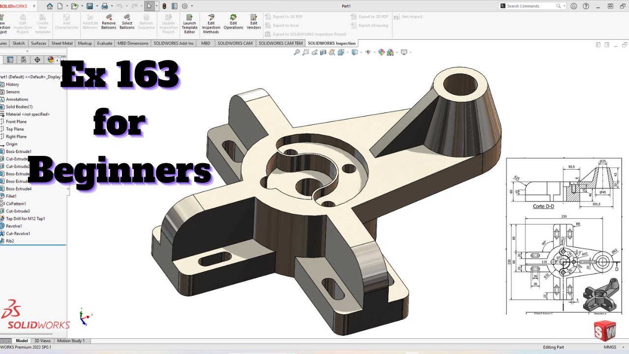 Учебное пособие по SolidWorks! Упражнение 163 для начинающих