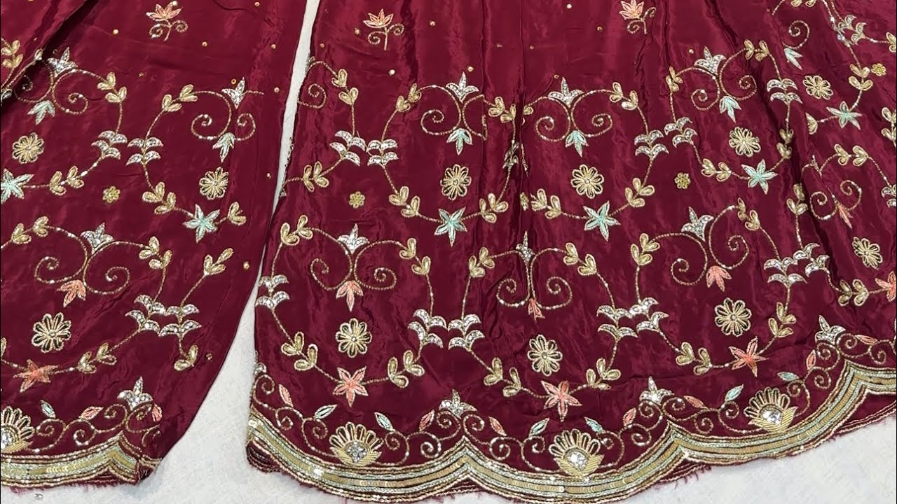 Kam Range ka Handwork Gararh / #saraimeer #weddingdress #lehenga #fancyGararah 
