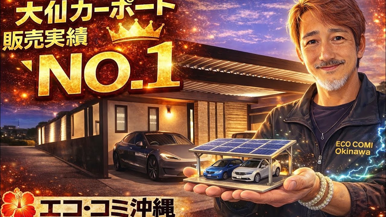 おかげさまで沖縄県内大仙カーポート販売実績7年連続NO.1エコ・コミ沖縄の設計施工を大公開