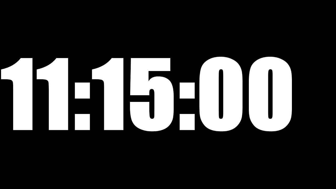 11 HOUR 15 MINUTE TIMER &bull; 675 MINUTE COUNTDOWN TIMER ⏰ LOUD ALARM ⏰