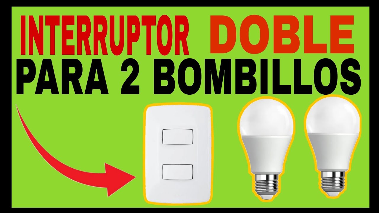 ✅Como CONECTAR dos FOCOS con INTERRUPTOR doble EFICAZMENTE 💯