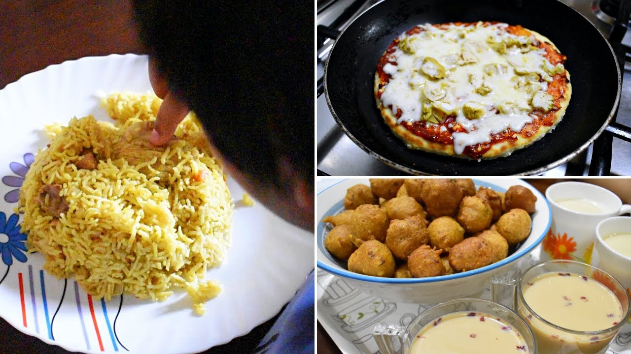 Instant Pan Pizza no resting • Cooker Chicken Biriyani • Chilly Horlicks • Spanish Omelette • Snack