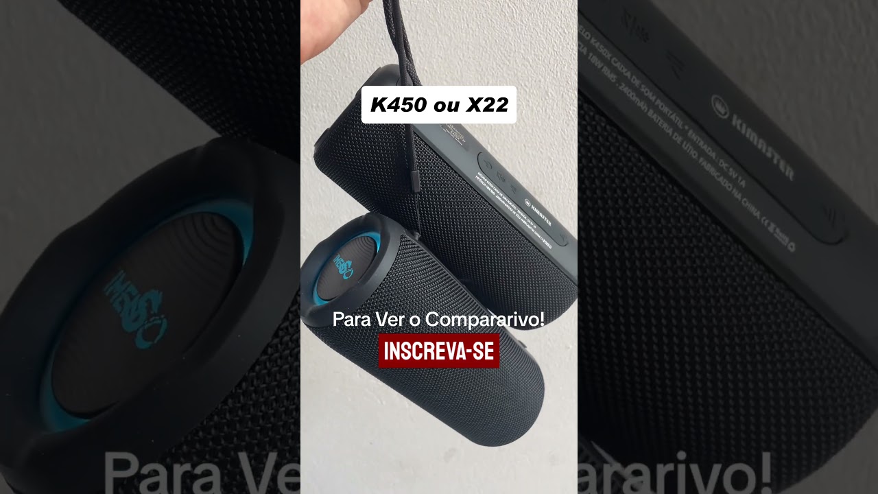 Kimaster k450 ou imenso x22 qual caixa de som bluetooth sai na frente?