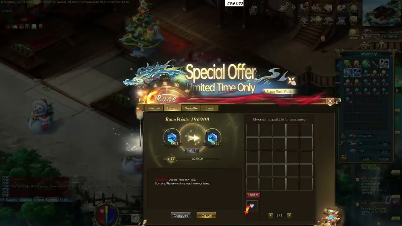 Upgrade Score Rune 175k to 215k - رفع سكور رون - Conquer Online