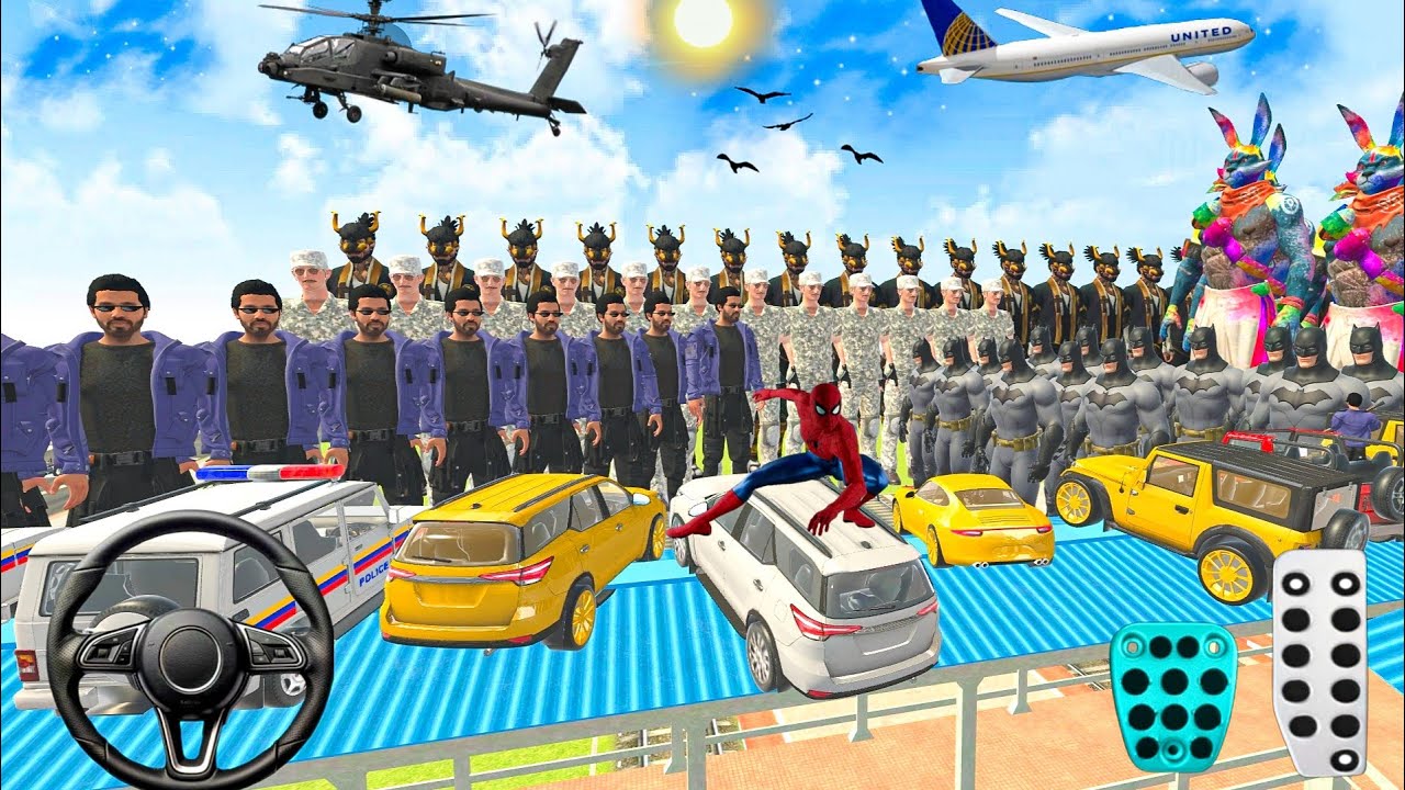 💸Tecno Gamerz , Batman & RAISTAR fighting police 🚓 Indian🚦 Theft Aura Simulator Android Games #viral