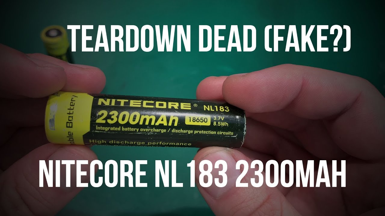 Teardown dead (fake?) Nitecore NL183 2300mAh protected li-ion 18650 cell