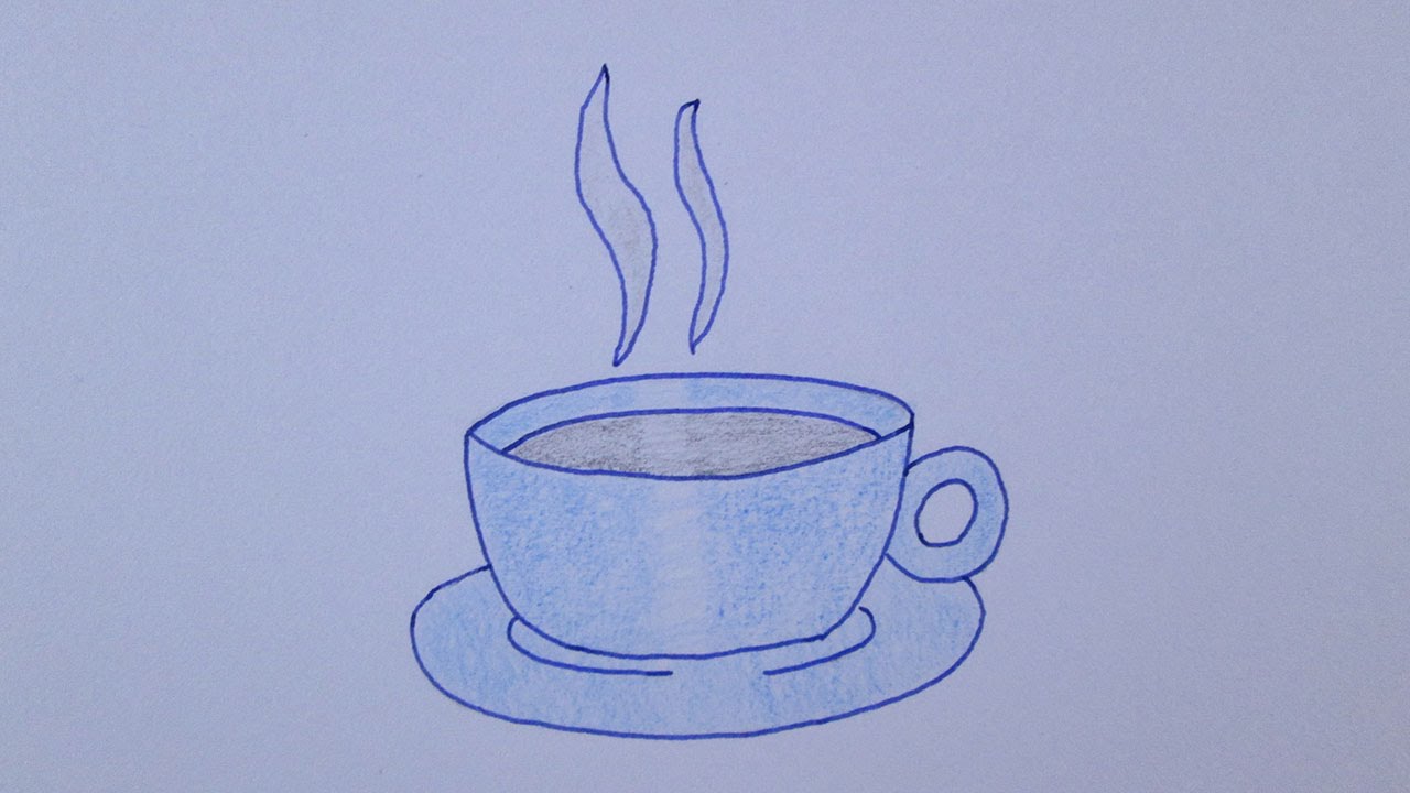 Como desenhar uma xícara